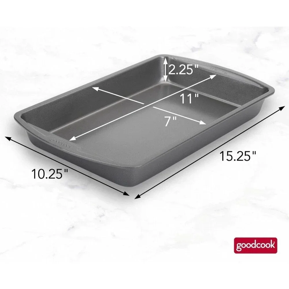 Good Cook Everyday Baking Pan with Scratch-Resistant Metal-Utensil Safe